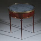 Bouillotte tafel met twee laden en twee tirettes ca 1910 bro, Antiek en Kunst, Ophalen of Verzenden