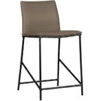 Leren barkruk laag Favor - Toledo Moss (bruin/groen) -, Huis en Inrichting, Barkrukken, 60 tot 90 cm, Nieuw, Leer, Ophalen of Verzenden