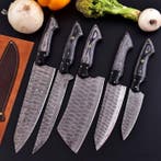 Keukenmes - Chefs knife - Staal, Hout - Spanje - Lederen
