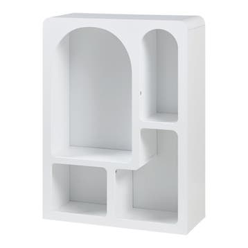 Boekenkast Vågå opbergkast 80x60x24 cm wit [en.casa], Huis en Inrichting, Verzenden, Nieuw