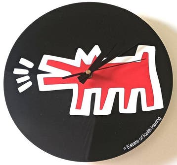 Keith Haring (1958-1990) - Pop Shop - Barking Dog Wall Clock