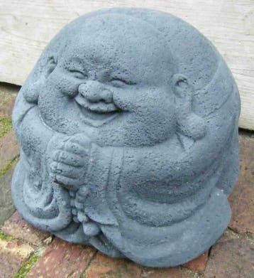 Boeddha beelden, lachende chinese buddha, lavasteen beeld, Ophalen of Verzenden, Nieuw, Steen, Boeddhabeeld