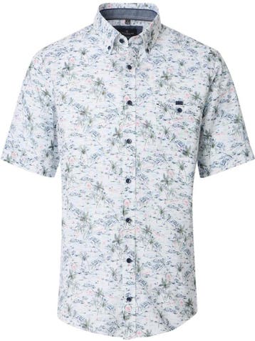 CASAMODA Casual Overhemd Korte Mouw Katoen 126131451-300, Verzenden, Nieuw, Groen