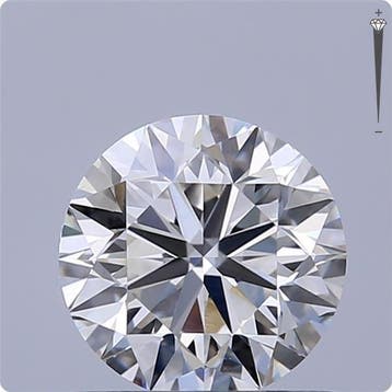 1 pcs Diamant (Natuurlijk) - 0.70 ct - Rond - F - VS2 -, Nieuw