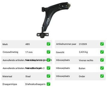 Draagarm Skoda Felicia 1.3 (6U1) Van 1994-10 tot 1998-03 - A, Verzenden, Nieuw, Skoda