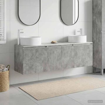 vidaXL Badkamerkastenset 3 st Betongrijs 161,5 x 44,5 x 80, Huis en Inrichting, Verzenden, Nieuw