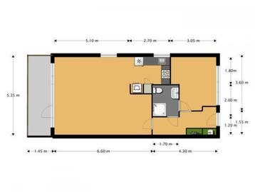Te Huur 2 Kamer Appartement Opsterland In Utrecht, Huizen en Kamers, Huizen te huur, Utrecht-stad, Direct bij eigenaar, Appartement