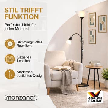 Staande lamp Alissa zwart (Voor in Huis), Verzenden, Nieuw