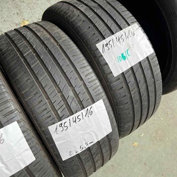 2 x Barum Bravuris 3 195-45-16 Zomerbanden 5,5mm, Gebruikt, 16 inch, Ophalen of Verzenden, Band(en)