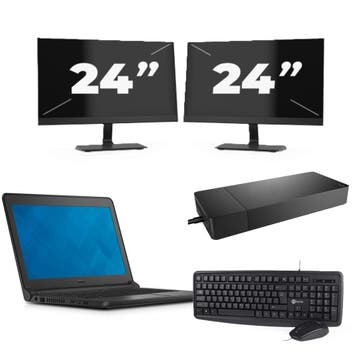 Dell Latitude 3340 -   i3-12e 8GB  - 256GB  + 2x 24 inch, Qwerty, Verzenden, 8 GB, 13 inch