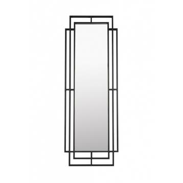 *WOONWINKEL* Dutchbone Ramsey Art Deco Spiegel Zwart Metaal, Huis en Inrichting, Woonaccessoires | Spiegels, Verzenden, Nieuw