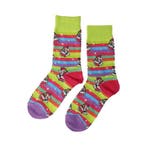 Sokken katoen - eenhoorn regenboog print - groen multicolor, Nieuw