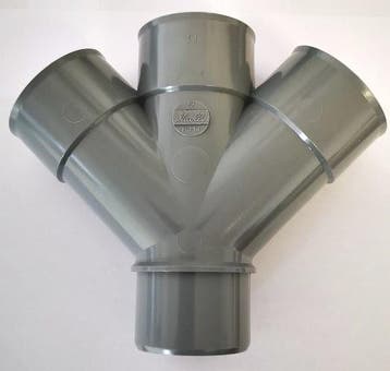 Nicoll lijm dubbel T-stuk 3xMof / Spie 45gr. 110 mm, Doe-het-zelf en Verbouw, Ophalen of Verzenden, Nieuw