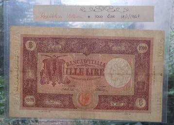 Italië. Lire - 1.000 Lire 18/01/1947 Grande C (B.I.) -