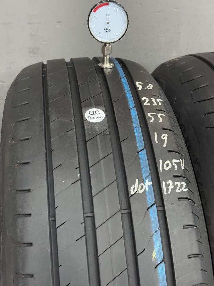 235/55/19 105V Goodyear zomerbanden 5,8mm profiel 2 stuks, Auto-onderdelen, Banden en Velgen, 19 inch, Erkend duurzaam, Zomerbanden
