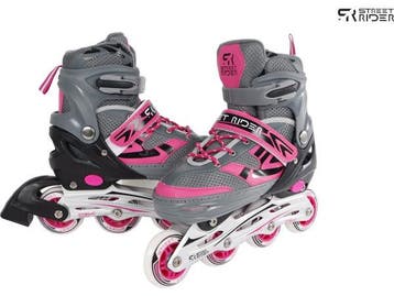 Veiling - Street Rider Skeelers maat 33-36 roze-grijs, Sport en Fitness, Skeelers, Nieuw