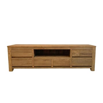 Modern tv-meubel van gerecycled teakhout -  200 cmSale, Ophalen of Verzenden, Nieuw