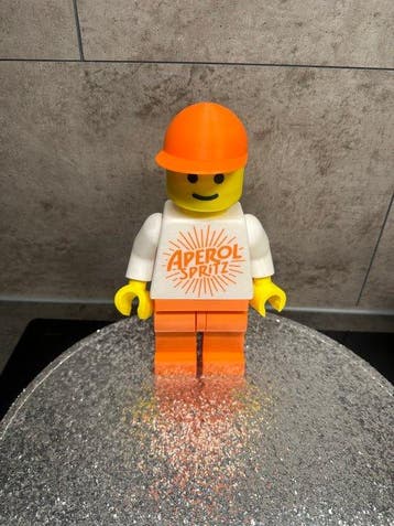 Lego Minifiguur - Custom Item - XL Aperol Spritz Brick Lego, Nieuw