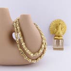 Bicolor gouden magnum schakelketting, Ophalen of Verzenden, Gebruikt, Overige kleuren, Goud