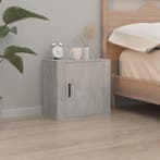 vidaXL Nachtkastje wandgemonteerd 50x30x47 cm betongrijs, Huis en Inrichting, Slaapkamer | Nachtkastjes, Minder dan 45 cm, Verzenden