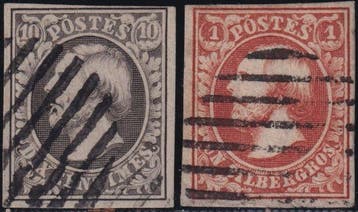 Luxemburg 1852 - Beeltenis Willem II I^ Em. Volledige, Gestempeld
