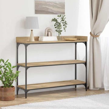 vidaXL Console Tafel artisanaal eikenkleurig 100 x 30 x 80, Verzenden, Nieuw, 60 cm of meer