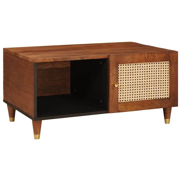 vidaXL Salontafel 80 x 50 x 40 cm Massief Mango Hout, Huis en Inrichting, Tafels | Salontafels, Nieuw, 50 tot 100 cm, Overige houtsoorten