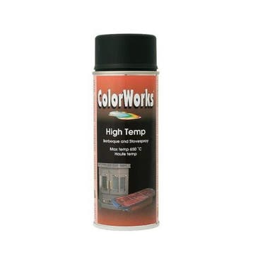 ColorWorks Hittebestendige spuitlak - Mat zwart - 400 ml, Fietsen en Brommers, Fietsonderdelen, Ophalen of Verzenden, Nieuw, Overige typen