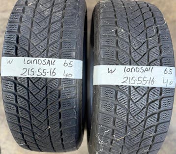 2x 215-55-16 Landsail Winter 2x 6.5mm €40 Per Band 215 55 16, Ophalen, 16 inch, Winterbanden, Band(en)