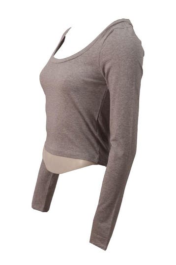 Organic Basics T-shirt in maat S Grijs, Kleding | Dames, Organic Basics, Verzenden, Zo goed als nieuw, Grijs