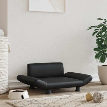 vidaXL Hondenmand 70x45x28 cm kunstleer zwart, Dieren en Toebehoren, Verzenden, Nieuw