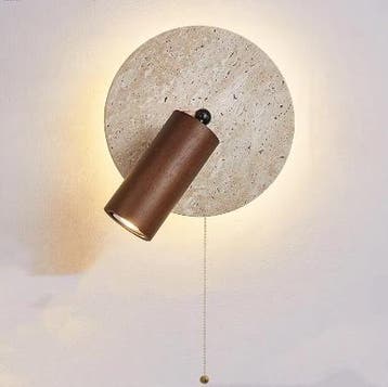 Scandinavische LED Wandlamp Travertijn, Verzenden, Nieuw