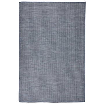 vidaXL Buitenkleed platgeweven 120x170 cm blauw, Verzenden, Nieuw, Blauw