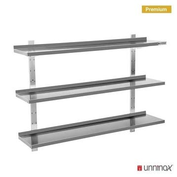 Wandschap met 3 planken rvs, Verzenden, Nieuw in verpakking