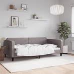 vidaXL Slaapbank 100x200 cm stof taupe, Huis en Inrichting, Slaapkamer | Bedden, 100 cm, Eenpersoons, Verzenden, Nieuw