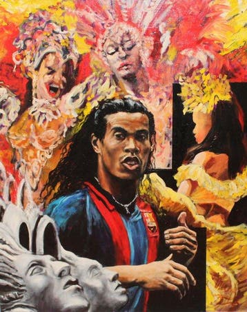 Mark Debroux (1951) - Alegoría a Roanaldinho Gaucho