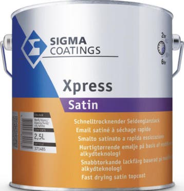 Sigma Xpress satin - Q0.05.10 Grachtengroen - 2,5 liter, Nieuw, Ophalen of Verzenden, Verf, Minder dan 5 liter