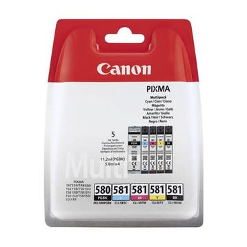 Canon PGI-580PGBK / CLI-581 BK/C/M/Y-multipack Inktcartridge, Verzenden, Nieuw, Canon