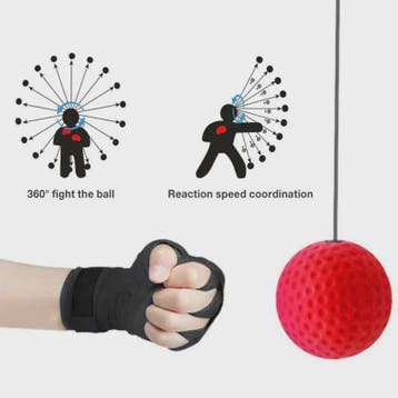 Bokszak Reflex Trainer met Hoofdband - Verbeter Snelheid & R, Sport en Fitness, Verzenden, Nieuw