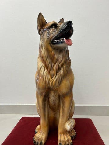 sculptuur, Pastore Tedesco - 75 cm - Keramiek