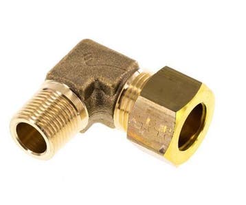R 3/8 Buitendraad x 15mm Messing L-Knelfitting 90 graden, Verzenden, Nieuw