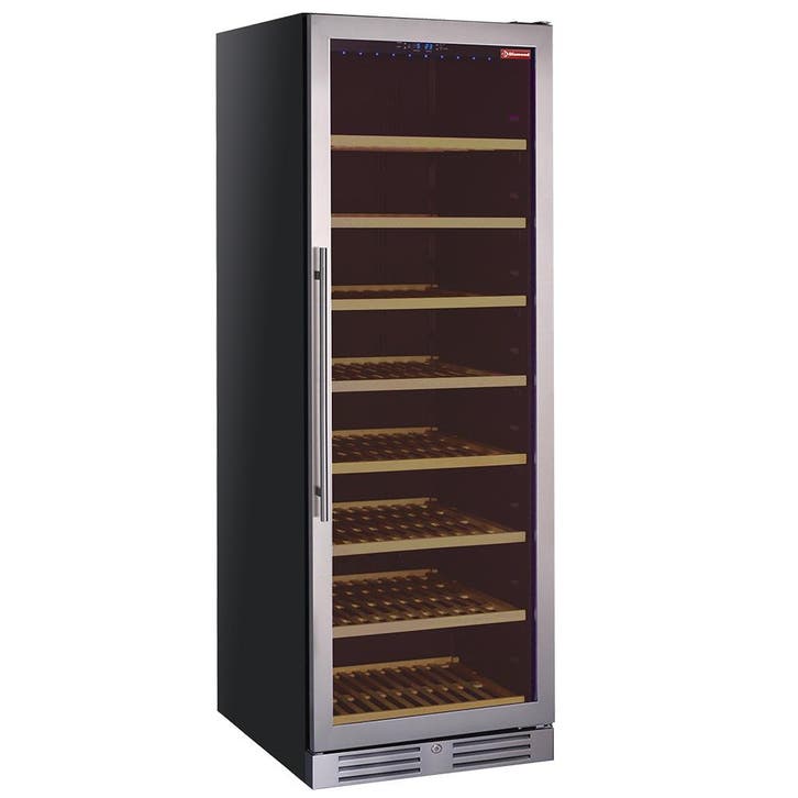 Diamond Wijnkoelkast | 470L | RVS/Zwart | 1 Zone | +5°C/+18°, Witgoed en Apparatuur, Koelkasten en IJskasten, Ophalen of Verzenden