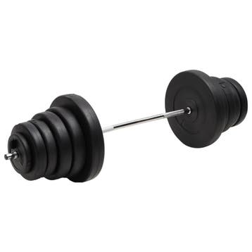 vidaXL Halter met gewichten 90 kg, Verzenden, Nieuw