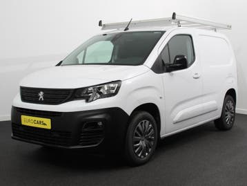 Peugeot Partner 1.5 BlueHDi 100PK L1, Gebruikt, Euro 6, Leder en Stof, Wit