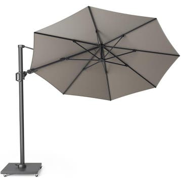 Challenger T2 premium zweefparasol 350 cm  rond manhattan, Tuin en Terras, Ophalen of Verzenden, Nieuw