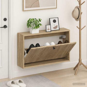 vidaXL Wandgemonteerde Schoenkast EDE 71 x 17 x 43 cm, Verzenden, Nieuw