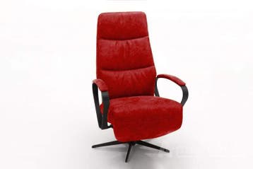 Relaxfauteuil Hitzum - relaxfauteuils - Rood, Nieuw, Rood, Stof