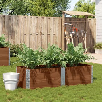 vidaXL Plantenbak 150x50 cm massief grenenhout bruin, Verzenden, Nieuw, Hout