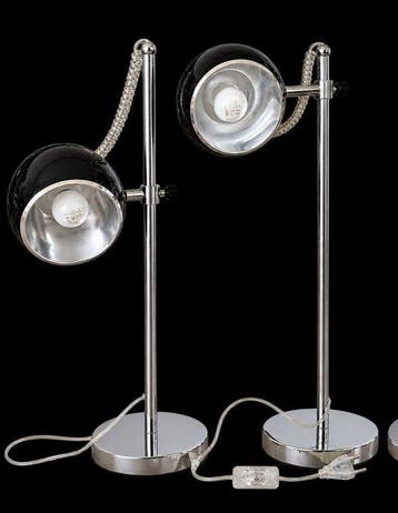 Tafellamp (2) - Aluminium, Glas