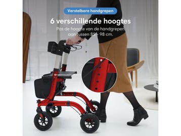 Safe Age® Rollator - Lichtgewicht opvouwbaar - Gevoerde, Verzenden, Nieuw